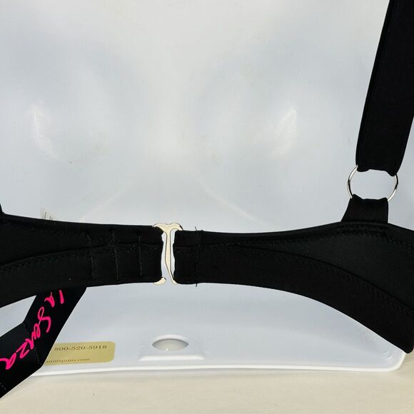 La Senza Swim Suit Bikini Top Push Up Black 34B Wide Adjustable Strap NEW w/Tags - Picture 7 of 15